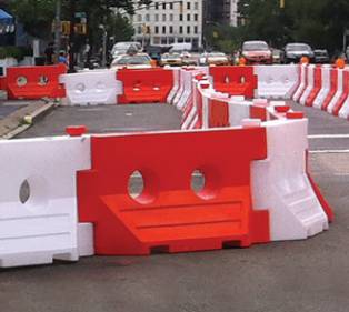 water filled barricades rental
